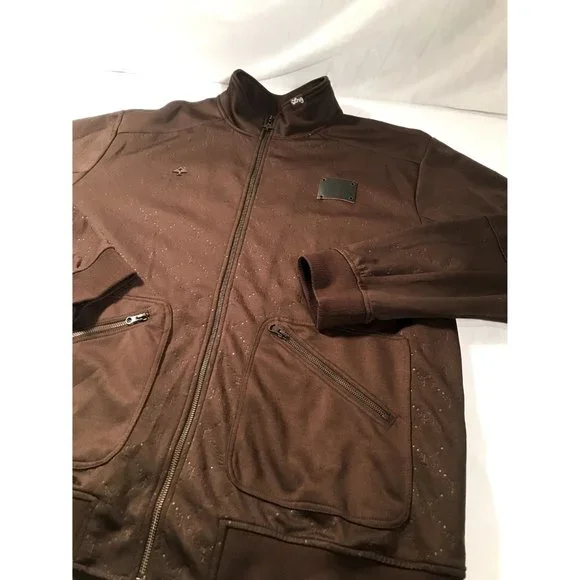LRG Roots Clothing & Equipment Lifted Research Group Track Jacket Mens sz XXL Br - Picture 2 of 7